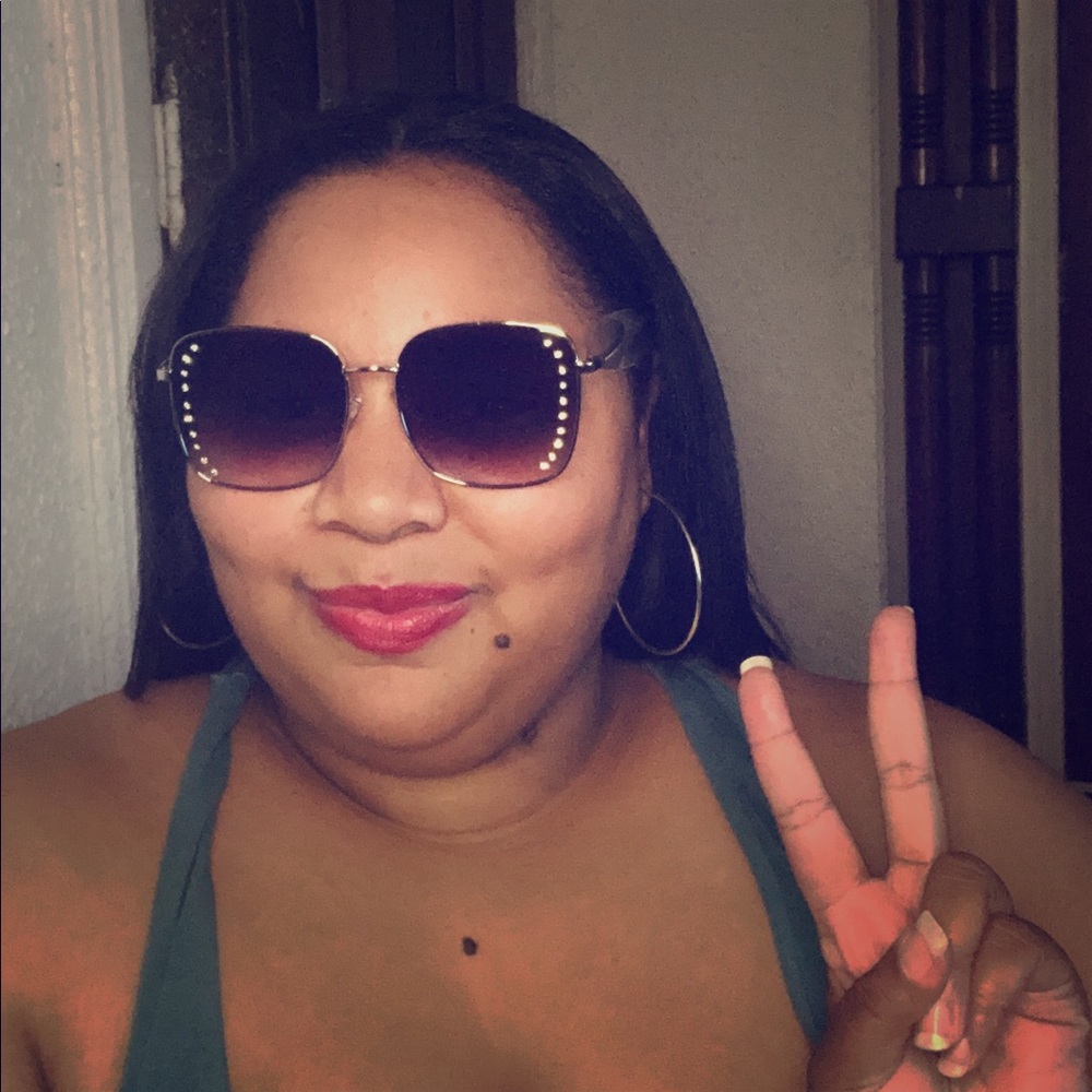 Rhinestone black sunglasses